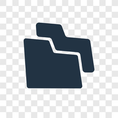 Poster - Folder vector icon isolated on transparent background, Folder transparency logo design