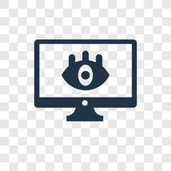 Poster - Monitoring vector icon isolated on transparent background, Monitoring transparency logo design