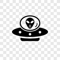 Poster - Alien with Aqualung vector icon isolated on transparent background, Alien with Aqualung transparency logo design