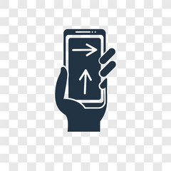 Poster - Smartphone vector icon isolated on transparent background, Smartphone transparency logo design