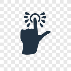 Poster - Tap Button vector icon isolated on transparent background, Tap Button transparency logo design