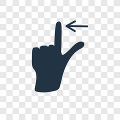 Poster - Swipe to Right vector icon isolated on transparent background, Swipe to Right transparency logo design