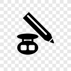 Poster - Pencil vector icon isolated on transparent background, Pencil transparency logo design