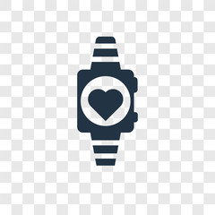 Poster - Smartwatch vector icon isolated on transparent background, Smartwatch transparency logo design