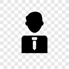 Poster - Businessman vector icon isolated on transparent background, Businessman transparency logo design