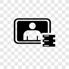 Poster - Data vector icon isolated on transparent background, Data transparency logo design