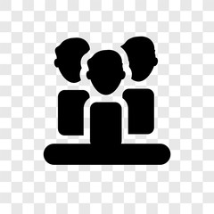 Poster - Users vector icon isolated on transparent background, Users transparency logo design