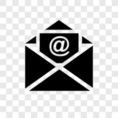 Poster - Email vector icon isolated on transparent background, Email transparency logo design