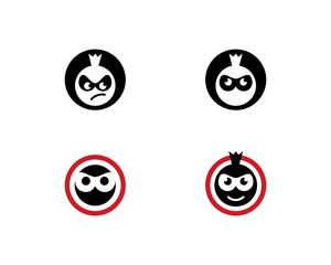 Canvas Print - Ninja Face logo vector