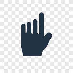 Poster - Hand vector icon isolated on transparent background, Hand transparency logo design