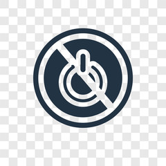 Poster - Power button vector icon isolated on transparent background, Power button transparency logo design