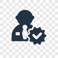 Poster - approval vector icon isolated on transparent background, approval transparency logo design