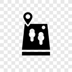 Poster - Location vector icon isolated on transparent background, Location transparency logo design