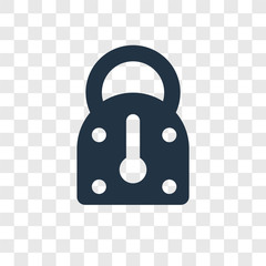 Poster - Locked vector icon isolated on transparent background, Locked transparency logo design
