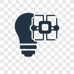 Poster - Light bulb vector icon isolated on transparent background, Light bulb transparency logo design