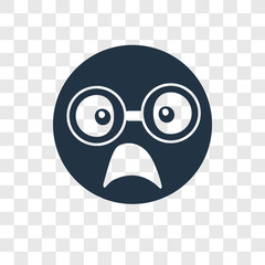 Poster - Nerd vector icon isolated on transparent background, Nerd transparency logo design