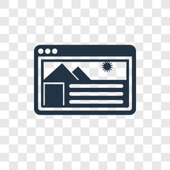 Poster - Website vector icon isolated on transparent background, Website transparency logo design