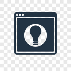 Poster - Idea vector icon isolated on transparent background, Idea transparency logo design