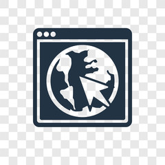 Poster - Browser vector icon isolated on transparent background, Browser transparency logo design