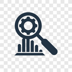 Poster - Analytics vector icon isolated on transparent background, Analytics transparency logo design