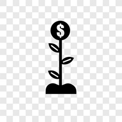 Poster - Growth vector icon isolated on transparent background, Growth transparency logo design