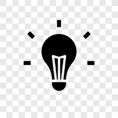 Poster - Idea vector icon isolated on transparent background, Idea transparency logo design