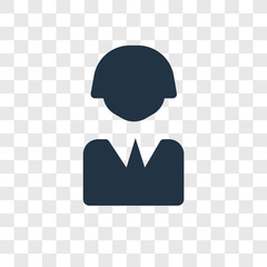 Poster - User vector icon isolated on transparent background, User transparency logo design