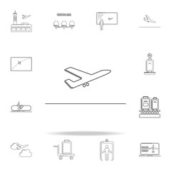 Poster - takeoff icon. Airport icons universal set for web and mobile