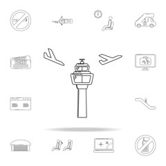 Poster - airport tower icon. Airport icons universal set for web and mobile
