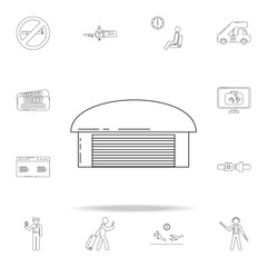 Poster - hangar for aircraft icon. Airport icons universal set for web and mobile