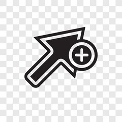 Poster - Cursor vector icon isolated on transparent background, Cursor transparency logo design