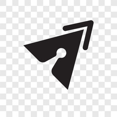Poster - Cursor vector icon isolated on transparent background, Cursor transparency logo design