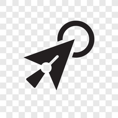 Poster - Cursor vector icon isolated on transparent background, Cursor transparency logo design