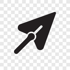 Poster - Cursor vector icon isolated on transparent background, Cursor transparency logo design