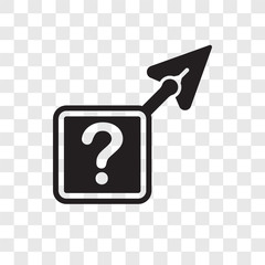 Poster - Arrow vector icon isolated on transparent background, Arrow transparency logo design
