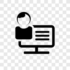 Poster - Video call vector icon isolated on transparent background, Video call transparency logo design