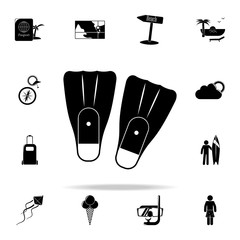 Poster - flippers icon. Beach holidays icons universal set for web and mobile