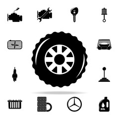 Poster - off-road wheel icon. Cars service and repair parts icons universal set for web and mobile