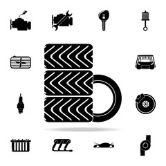 Poster - car wheels icon. Cars service and repair parts icons universal set for web and mobile