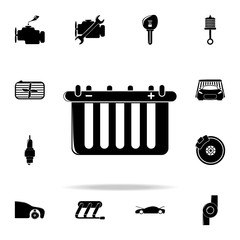 Poster - car battery icon. Cars service and repair parts icons universal set for web and mobile