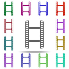 Poster - film icon. Elements of Cinema and Teatr in multi color style icons. Simple icon for websites, web design, mobile app, info graphics