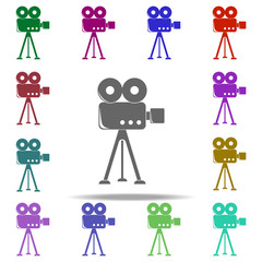 Poster - cinema camera icon. Elements of Cinema and Teatr in multi color style icons. Simple icon for websites, web design, mobile app, info graphics