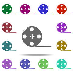 Poster - film roll film icon. Elements of Cinema and Teatr in multi color style icons. Simple icon for websites, web design, mobile app, info graphics