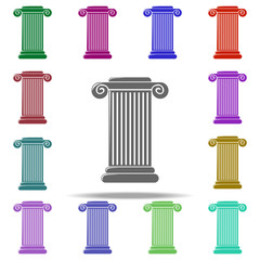 Poster - greek column icon. Elements of Cinema and Teatr in multi color style icons. Simple icon for websites, web design, mobile app, info graphics