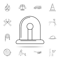 Poster - fire flasher icon. Fireman icons universal set for web and mobile