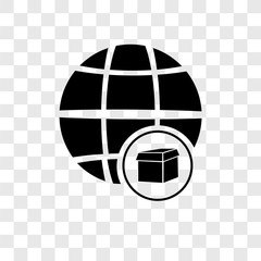 Poster - Worldwide vector icon isolated on transparent background, Worldwide transparency logo design