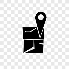 Poster - Location vector icon isolated on transparent background, Location transparency logo design