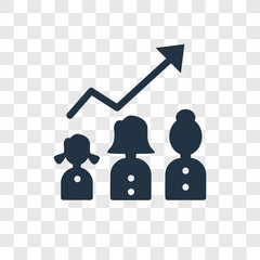 Poster - Growth vector icon isolated on transparent background, Growth transparency logo design