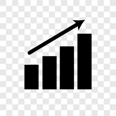 Poster - Growth vector icon isolated on transparent background, Growth transparency logo design