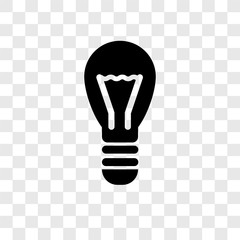 Poster - Light bulb vector icon isolated on transparent background, Light bulb transparency logo design
